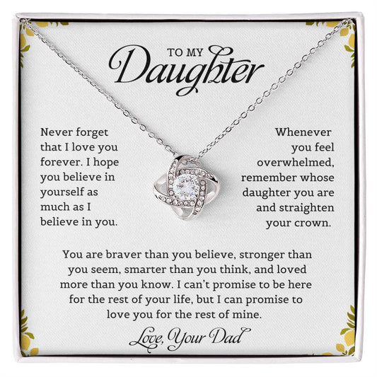 To My Daughter | Love Knot Necklace